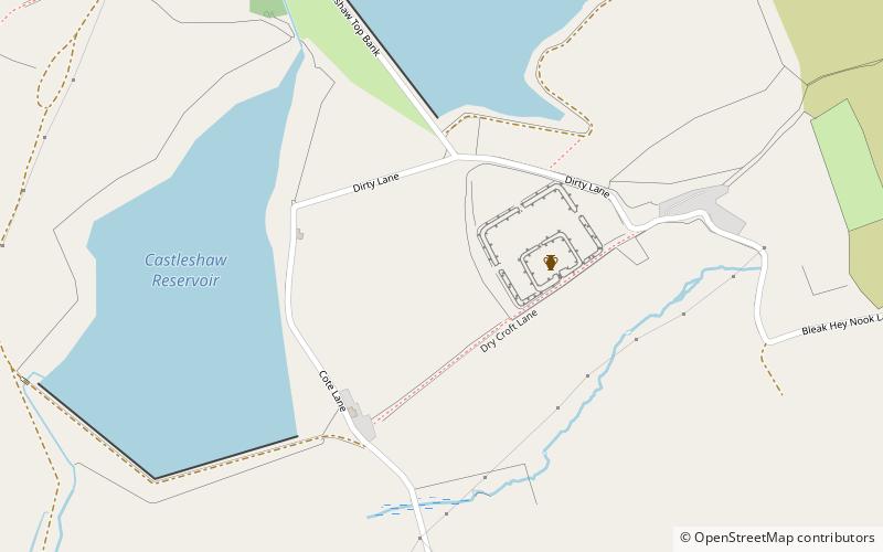Castleshaw Roman Fort location map