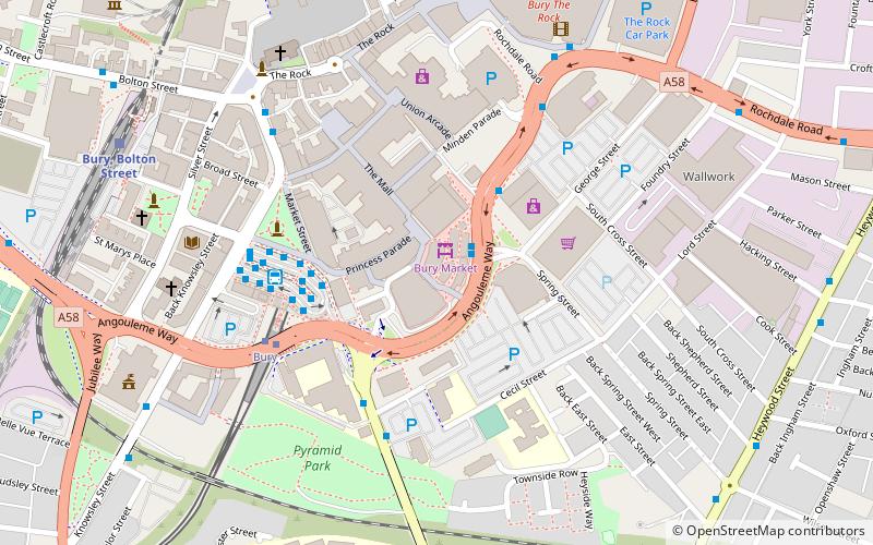 Bury Market location map