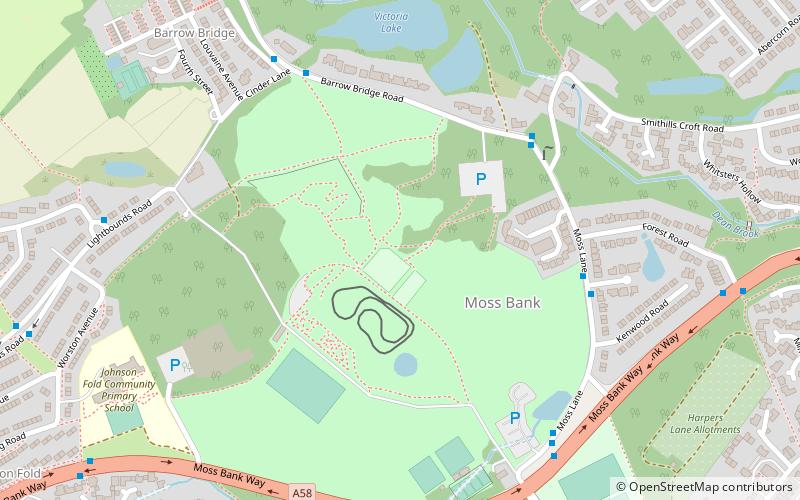moss bank park bolton location map
