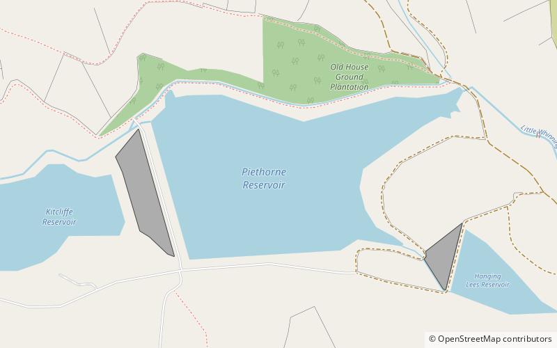 Piethorne Reservoir location map
