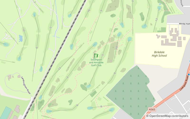 Southport and Ainsdale Golf Club location map