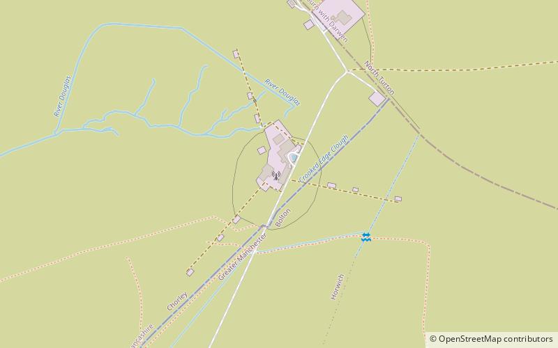 Winter Hill transmitting station location map