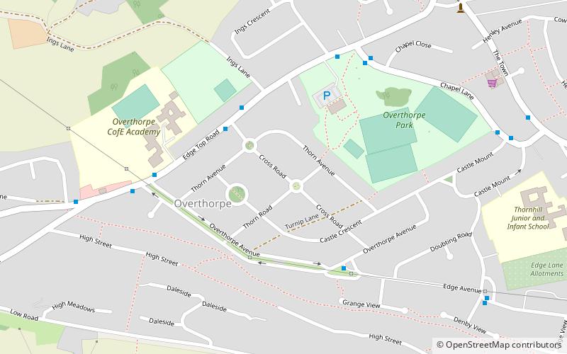 overthorpe dewsbury location map