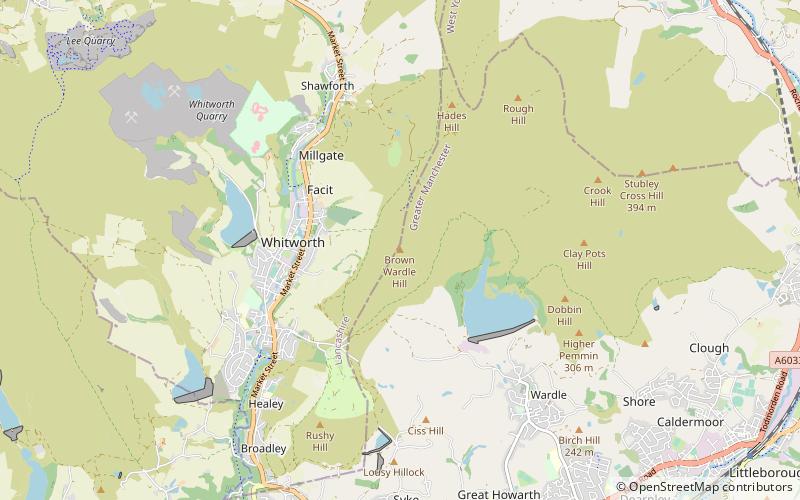 Brown Wardle Hill location map