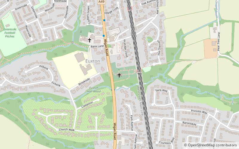 Euxton Parish Church location map