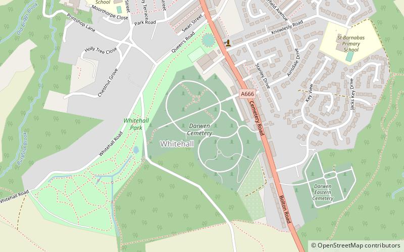 Darwen Cemetery location map