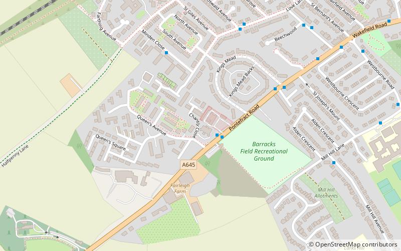 Pontefract Barracks location map