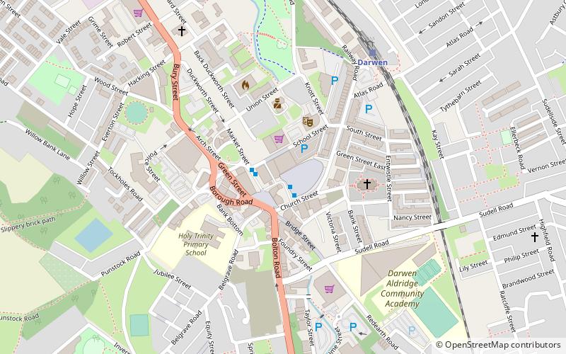 Darwen Library location map