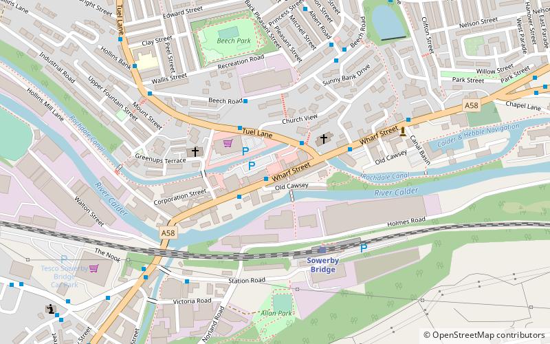 Rochdale Canal location map