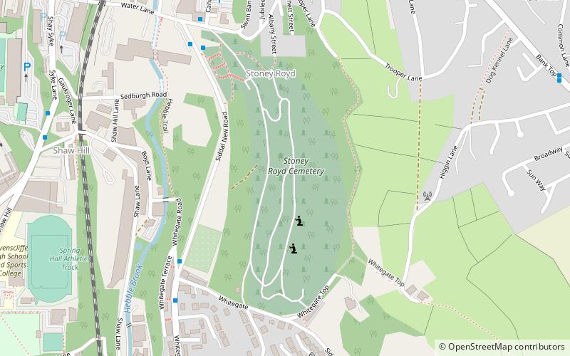 Stoney Royd Cemetery location map