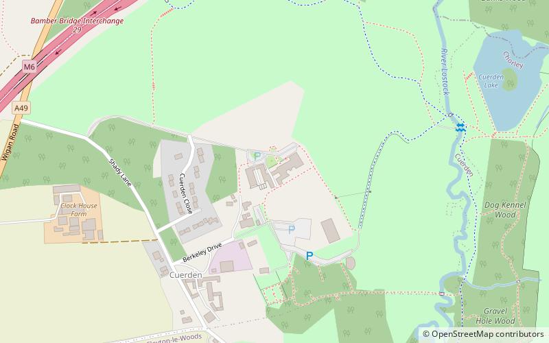 Cuerden Hall location map