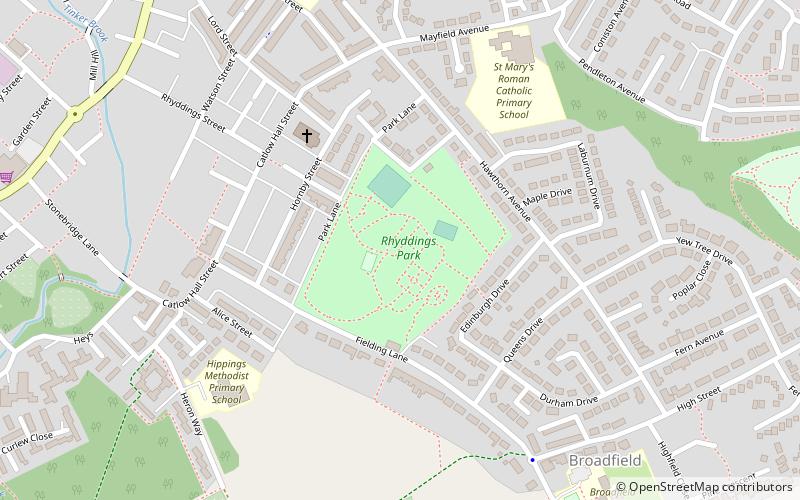 Rhyddings Park location map