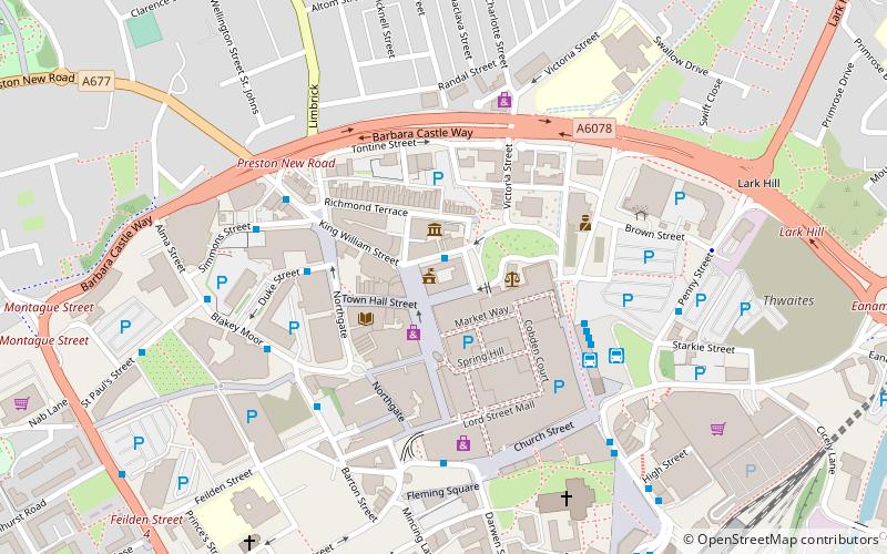 Blackburn Town Hall location map