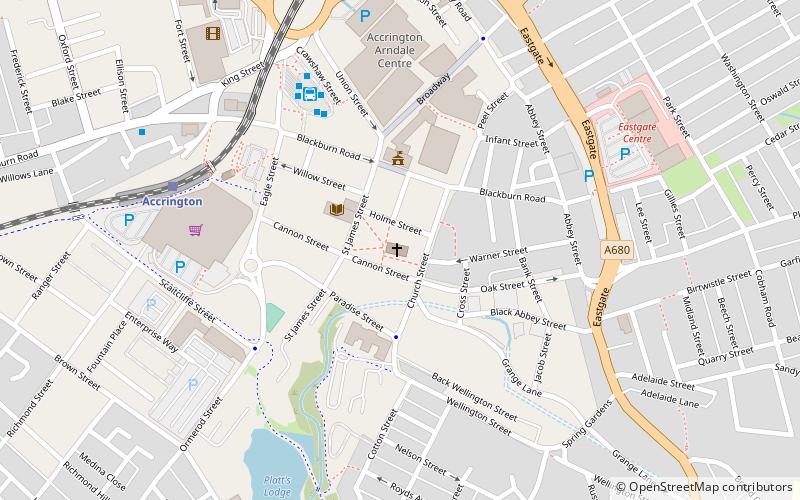 Accrington Library location map