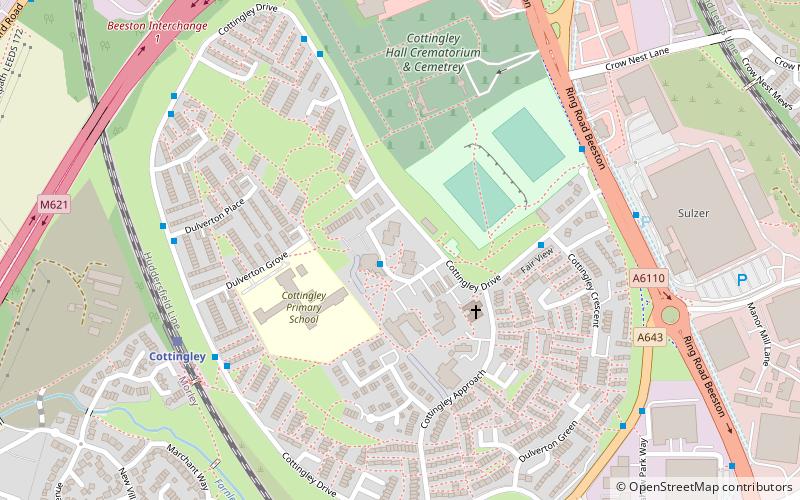 Cottingley Towers and Cottingley Heights location map