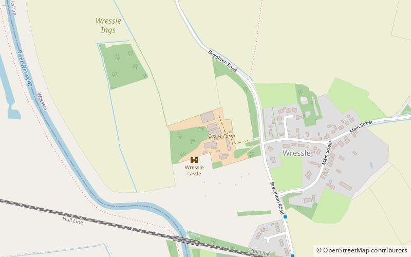 Wressle Castle location map