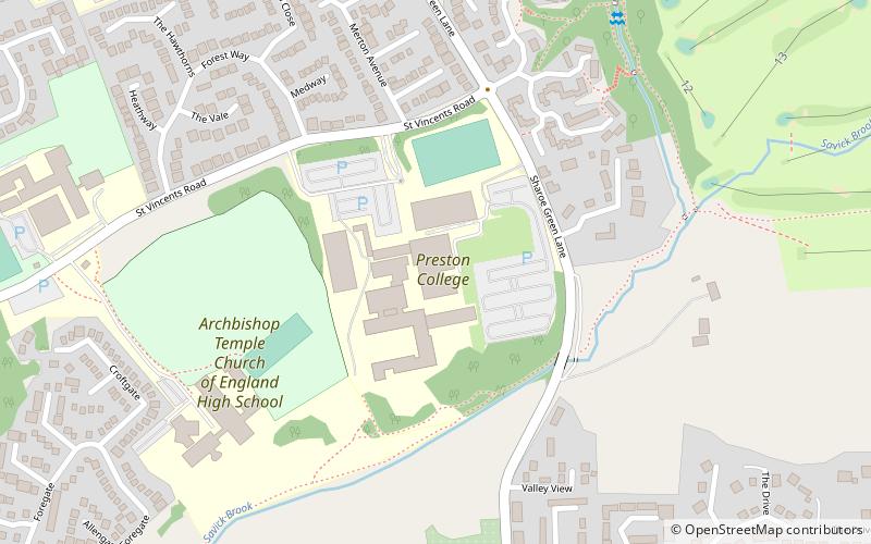 Preston College location map