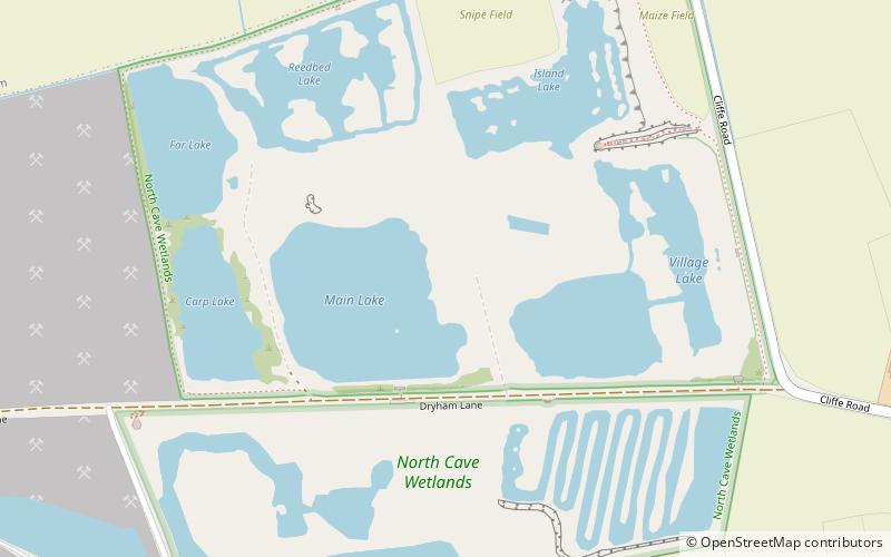 North Cave Wetlands location map