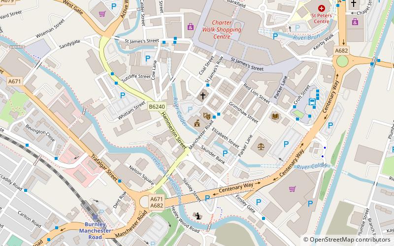 Burnley Town Hall location map