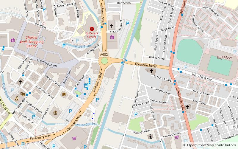 Burnley Embankment location map