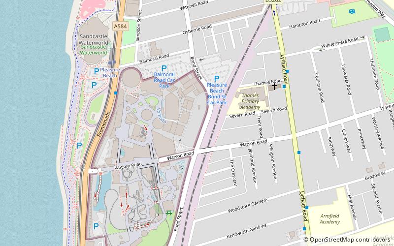 Grand National Roller Coaster location map