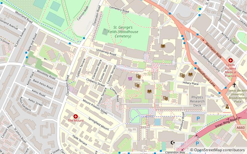University of Leeds Refectory location map