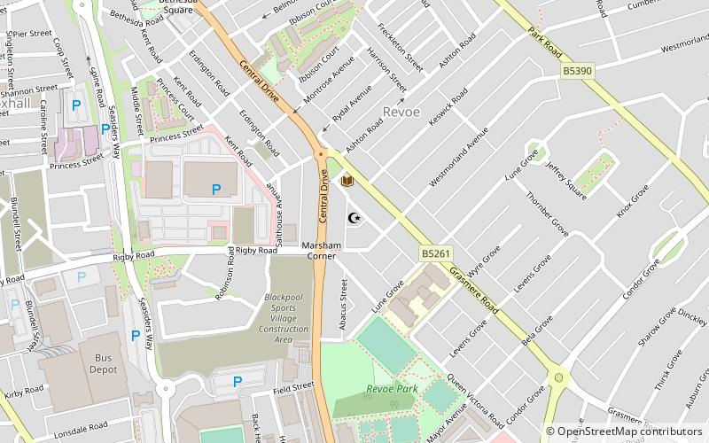 Blackpool Central Mosque location map