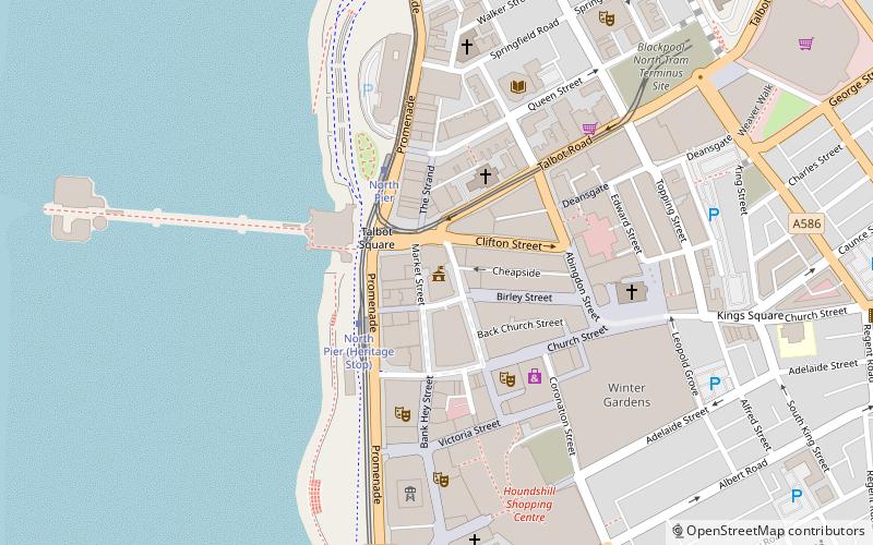 Blackpool Town Hall location map