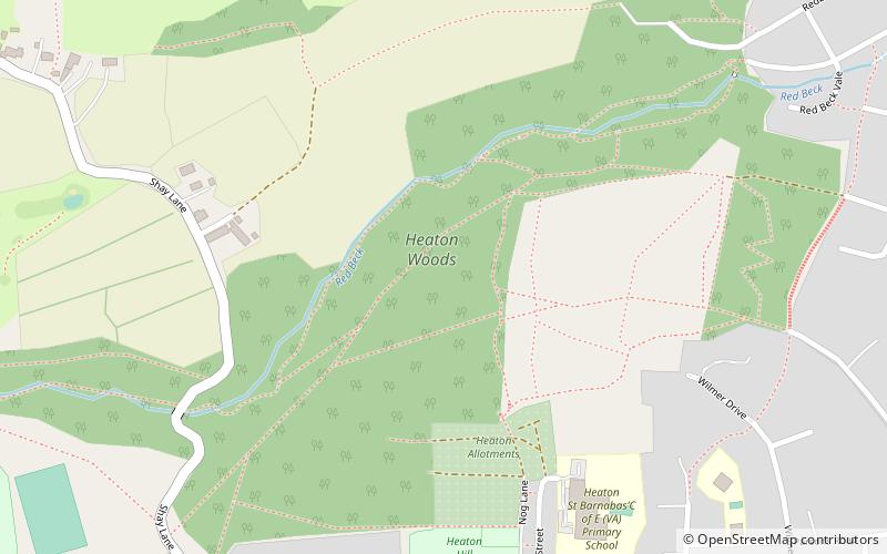 Heaton Woods location map