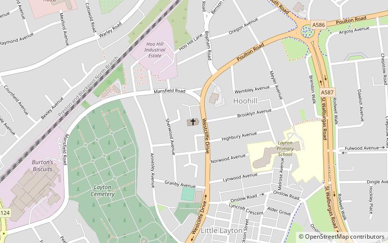 st marks church blackpool location map