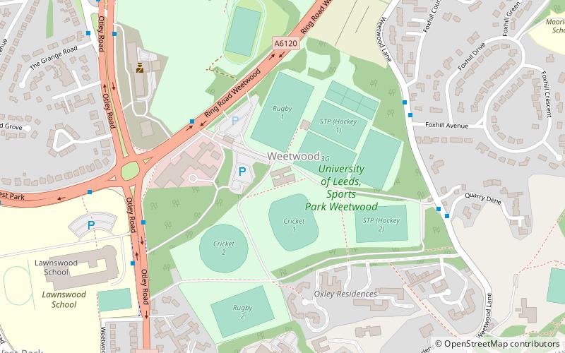 Weetwood Playing Fields location map