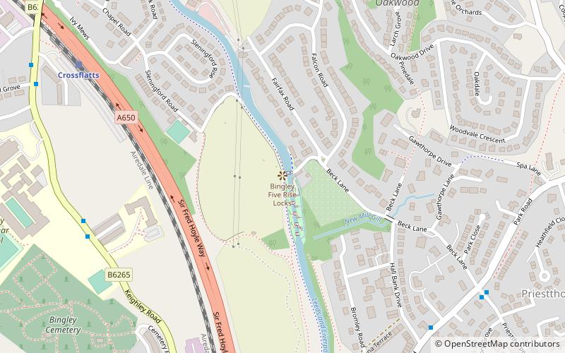 Bingley Five Rise Locks location map