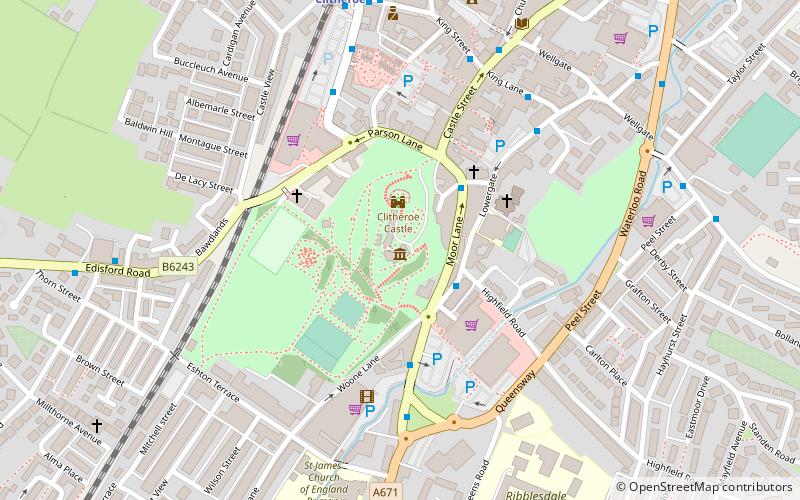 Clitheroe Castle Museum location map