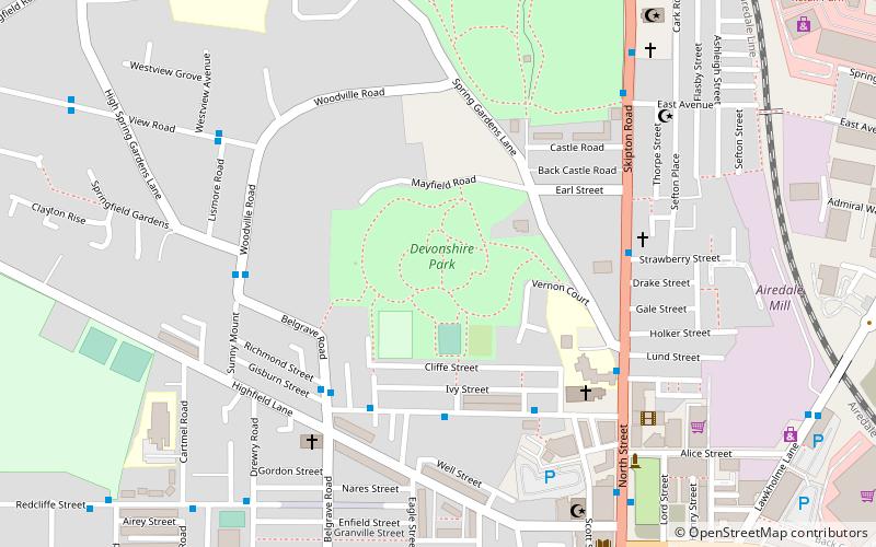 devonshire park keighley location map