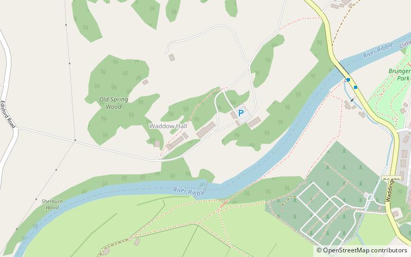 Waddow Hall location map