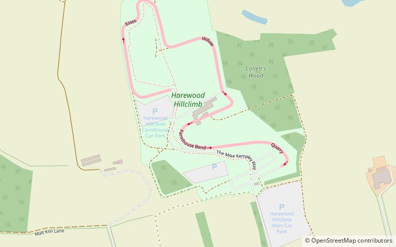 Harewood speed Hillclimb location map