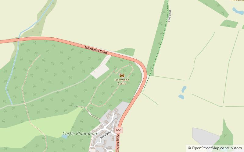 Harewood Castle location map