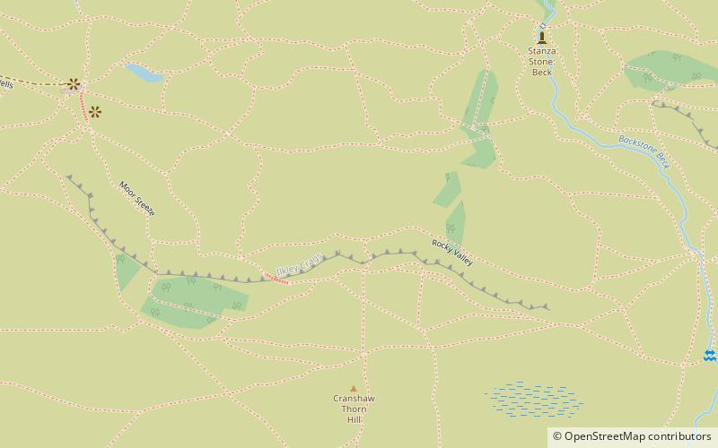 Ilkley Moor location map