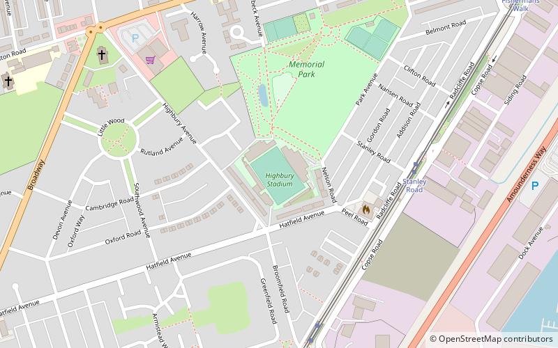 Highbury Stadium location map