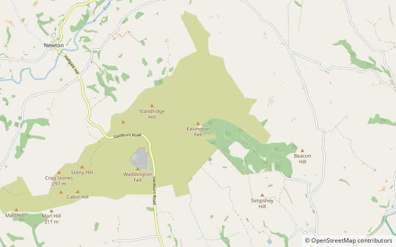 Easington Fell location map