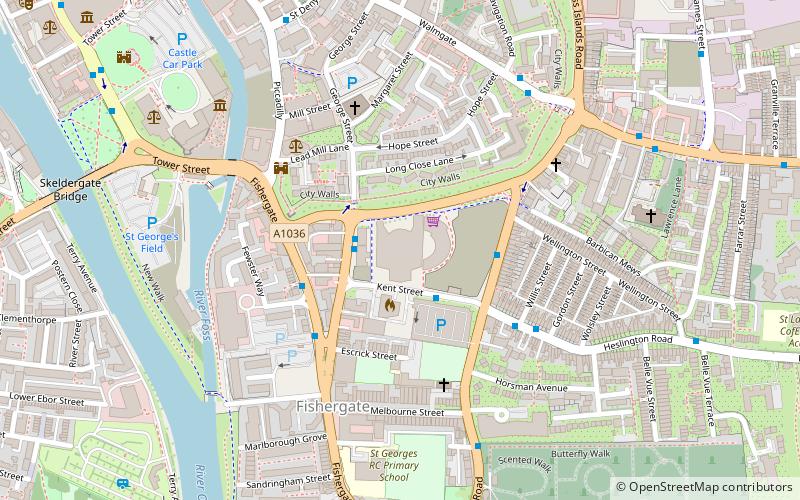 York Barbican location map