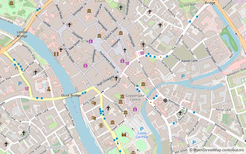 All Saints, Pavement location map