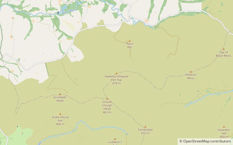 Hawthornthwaite Fell location map
