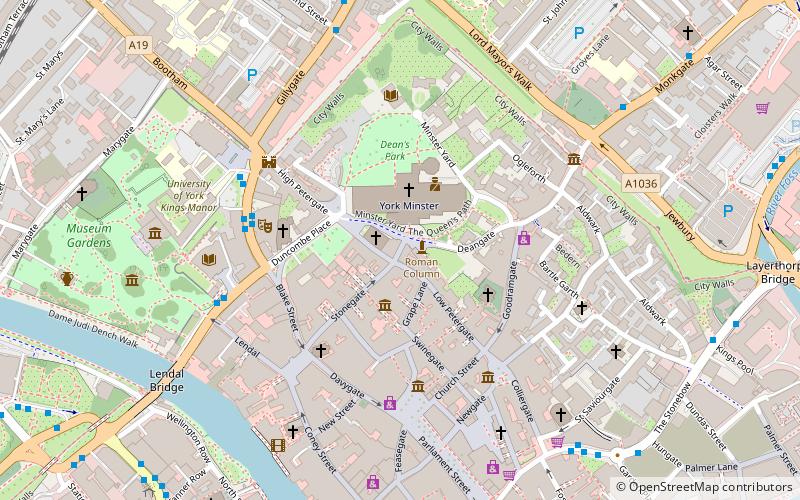 York Minster astronomical clock location map