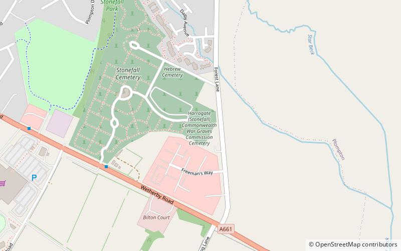 Harrogate Commonwealth War Graves Commission Cemetery location map