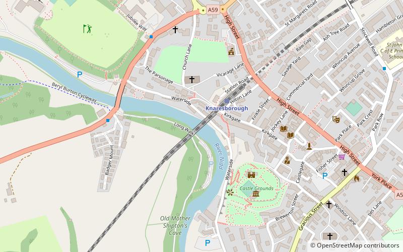 Knaresborough Viaduct location map