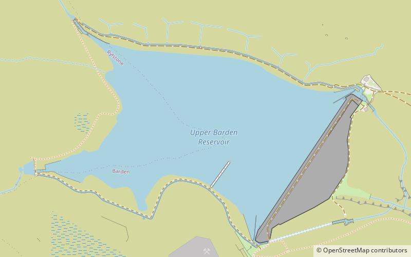 Upper Barden Reservoir location map