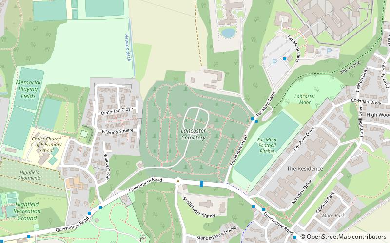 Lancaster Cemetery Chapels location map