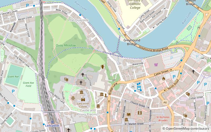 Lancaster Roman Fort location map