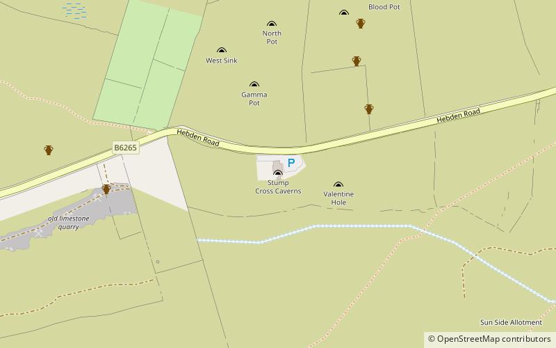 Stump Cross Caverns location map